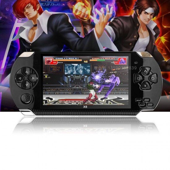 X6 8GB 128-bit 10000+ Games 4.3 inch PSP High Definition Retro Handheld Video Game Console Game Player