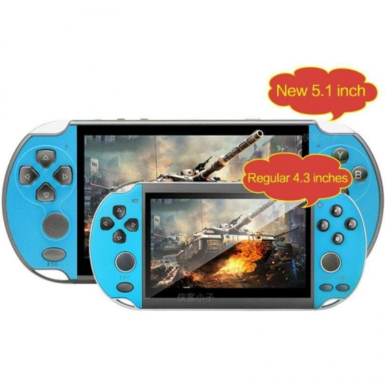 X7 V3000 PLUS 8GB 10000 Games Handheld Game Console Support PS1 NES SFC CPS NEOGEO Games 5.1 Inch Screen 128 Bit with Camera Video E-book MP4 MP5 Player