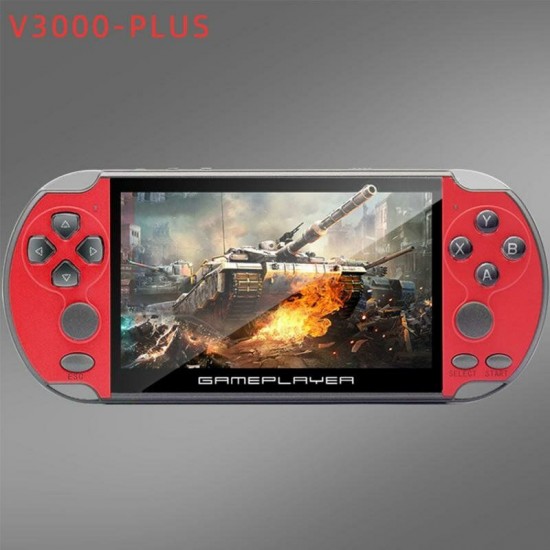 X7 V3000 PLUS 8GB 10000 Games Handheld Game Console Support PS1 NES SFC CPS NEOGEO Games 5.1 Inch Screen 128 Bit with Camera Video E-book MP4 MP5 Player