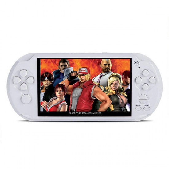 X9-S Rechargeable 5.0 inch 8G Handheld Retro Game Console Video MP3 Player Camera