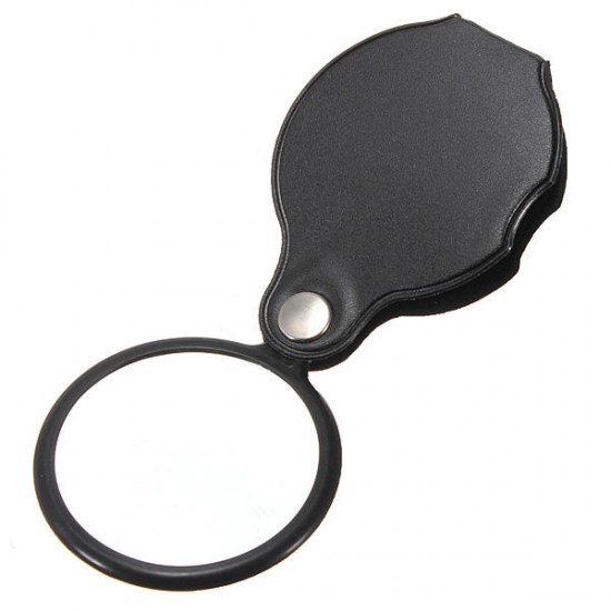 5X Pocket Folding Magnifier with Magnifying Glass Pouch 5X Pocket Folding Magnifier with Magnifying Glass Pouch