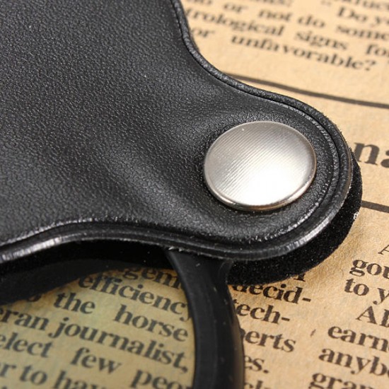 5X Pocket Folding Magnifier with Magnifying Glass Pouch