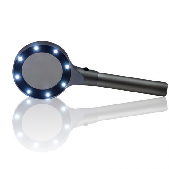 Handheld 8 LED Magnifier 5X Illuminated Magnifier Lamp For Reading Optical Glasses Lens Portable Magniying Glass Jewelry Loupe Handheld 8 LED Magnifier 5X Illuminated Magnifier Lamp For Reading Optical Glasses Lens Portable Magniying Glass Jewelry Loupe