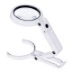 Handheld Portable Foldable Lamp Illuminated Magnifier 5X 11X Magnifying Table 8 LED Lights Loupe Magnifier Screen for Newspaper