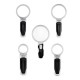 Handheld Study Reading Pocket Magnifying Glass 2 LEDs Magnifier Double Lens Bistratal Lens