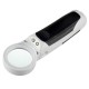 Handheld Study Reading Pocket Magnifying Glass 2 LEDs Magnifier Double Lens Bistratal Lens