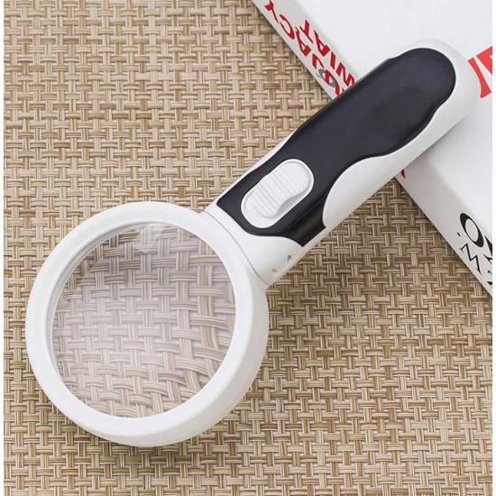 Interchangeable Handheld LED Light Magnifying Glass Magnifier High Power for Reading Sewing Jewelry Travel with 3 Different Lens