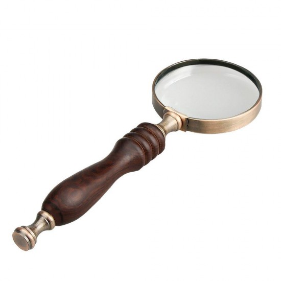 Landnics 10X Handheld Magnifying Glass Lens Magnifier Optical Eye Reading 210mm