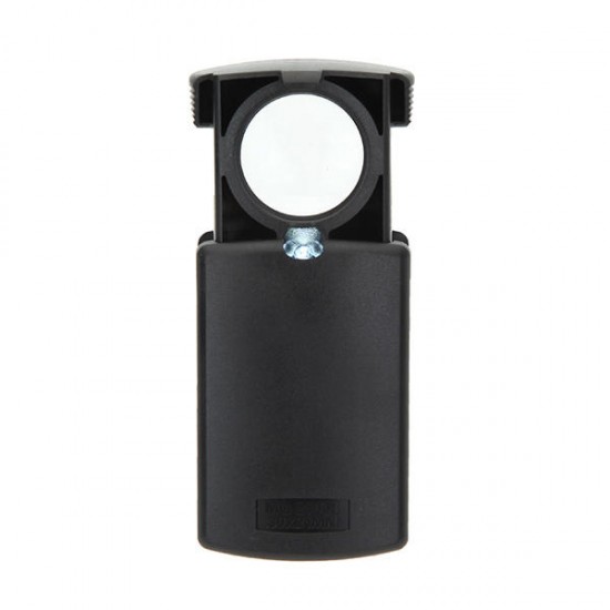 Mini 30X Magnifier Loupe with LED Light Magnified Tool