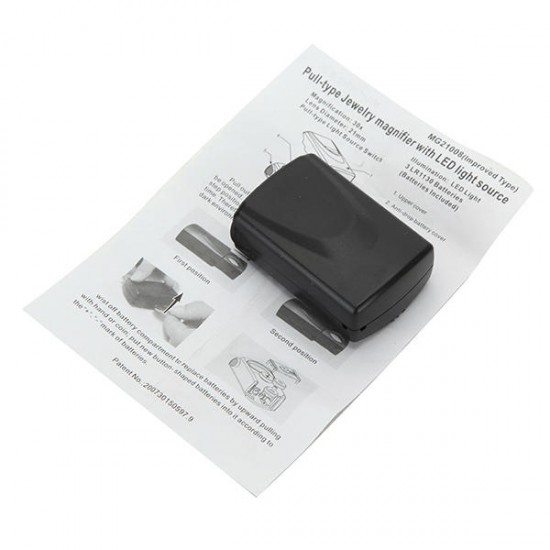 Mini 30X Magnifier Loupe with LED Light Magnified Tool