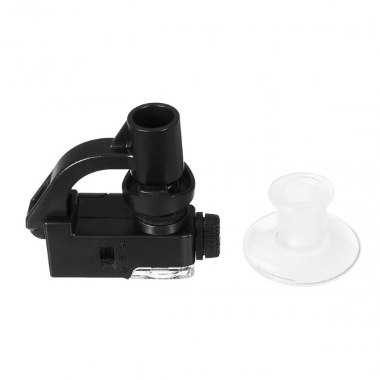Optical Zoom Magnifier Microscope 90X Magnification Phone Clip With LED UV Light