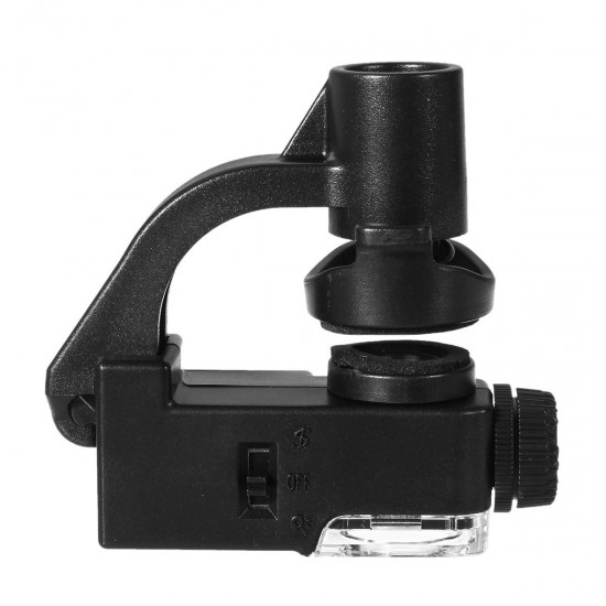 Optical Zoom Magnifier Microscope 90X Magnification Phone Clip With LED UV Light