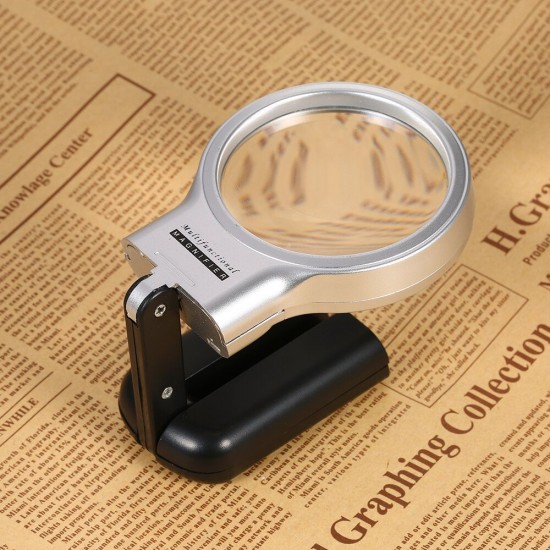 TH7006 Multifunctional Desktop Handheld Magnifier Magnifying Glass With LED Light Desk Lamp Adjustable Angle for Reading