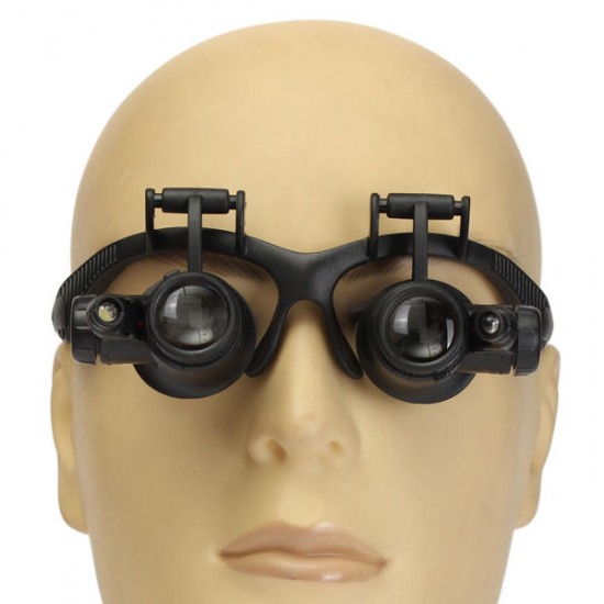 10X 15X 20X 25X LED Magnifier Loupe Glasses Double Eye Jeweler Watch Repair Changable Lens 10X 15X 20X 25X LED Magnifier Loupe Glasses Double Eye Jeweler Watch Repair Changable Lens