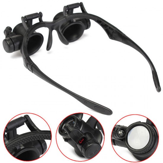 10X 15X 20X 25X LED Magnifier Loupe Glasses Double Eye Jeweler Watch Repair Changable Lens 10X 15X 20X 25X LED Magnifier Loupe Glasses Double Eye Jeweler Watch Repair Changable Lens