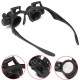 10X 15X 20X 25X LED Magnifier Loupe Glasses Double Eye Jeweler Watch Repair Changable Lens