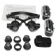 10X 15X 20X 25X LED Magnifier Loupe Glasses Double Eye Jeweler Watch Repair Changable Lens