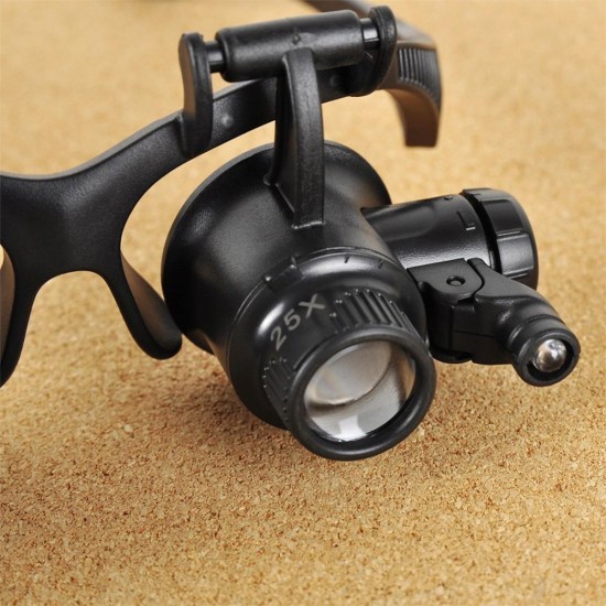 10X 15X 20X 25X Spectacles Glasses LED Lamp Magnifier Loupe Jewellery Maintain with 8pcs Replacement 10X 15X 20X 25X Spectacles Glasses LED Lamp Magnifier Loupe Jewellery Maintain with 8pcs Replacement