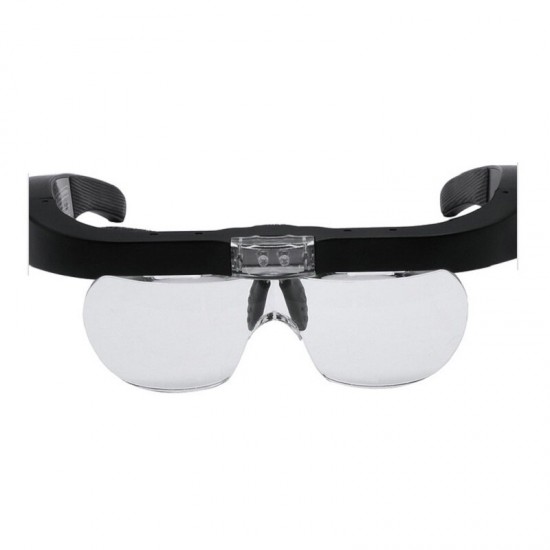 1.5X 2.5X 3.5X 5X Head Mount Glasses Magnifier, USB Charging Headband Magnifying Glass with 2 Led Lights Headset Magnifier Loupe 1.5X 2.5X 3.5X 5X Head Mount Glasses Magnifier, USB Charging Headband Magnifying Glass with 2 Led Lights Headset Magnifier Loupe