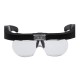 1.5X 2.5X 3.5X 5X Head Mount Glasses Magnifier, USB Charging Headband Magnifying Glass with 2 Led Lights Headset Magnifier Loupe