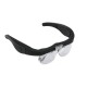 1.5X 2.5X 3.5X 5X Head Mount Glasses Magnifier, USB Charging Headband Magnifying Glass with 2 Led Lights Headset Magnifier Loupe