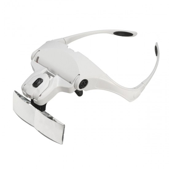 1X 1.5X 2X 2.5X 3.5X Headband Headset Jeweler Magnifier Magnifying Glass Loupe Glasses with LED Light