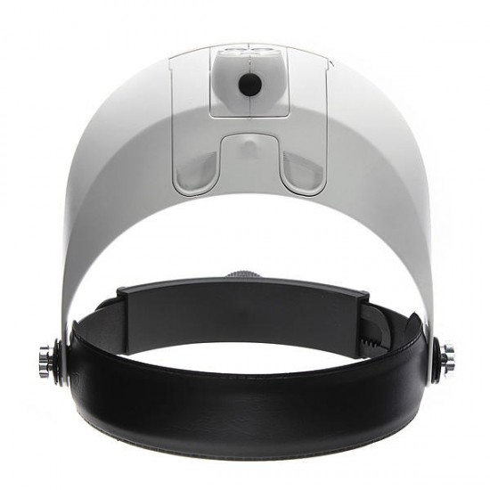 2 LED Headbrand Magnifier Magnifying 5 Lens: 1.0X 1.5X 2.0X 2.5X 3.5X