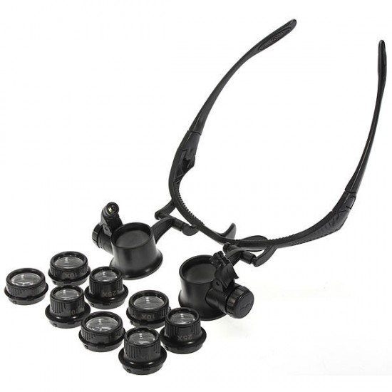 8 Lens 10x 15x 20x 25x Headbrand 2LED Magnifier Magnifying Loupe 9892G 8 Lens 10x 15x 20x 25x Headbrand 2LED Magnifier Magnifying Loupe 9892G