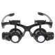8 Lens 10x 15x 20x 25x Headbrand 2LED Magnifier Magnifying Loupe 9892G 8 Lens 10x 15x 20x 25x Headbrand 2LED Magnifier Magnifying Loupe 9892G