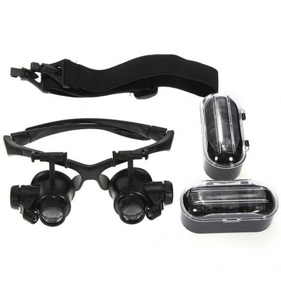 8 Lens 10x 15x 20x 25x Headbrand 2LED Magnifier Magnifying Loupe 9892G 8 Lens 10x 15x 20x 25x Headbrand 2LED Magnifier Magnifying Loupe 9892G