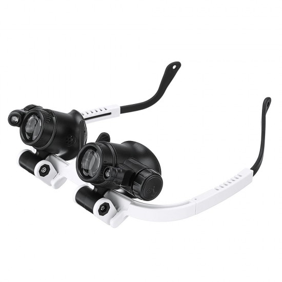 9892H1 8x/15x ABS Head-mounted Magnifier Glasses Magnifying Glass White 9892H1 8x/15x ABS Head-mounted Magnifier Glasses Magnifying Glass White