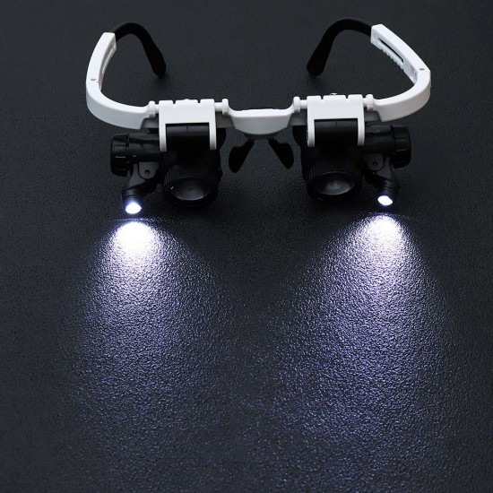 9892H1 8x/15x ABS Head-mounted Magnifier Glasses Magnifying Glass White 9892H1 8x/15x ABS Head-mounted Magnifier Glasses Magnifying Glass White