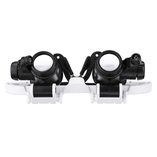 9892H1 8x/15x ABS Head-mounted Magnifier Glasses Magnifying Glass White 9892H1 8x/15x ABS Head-mounted Magnifier Glasses Magnifying Glass White