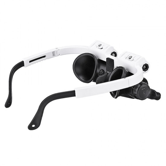 9892H1 8x/15x ABS Head-mounted Magnifier Glasses Magnifying Glass White