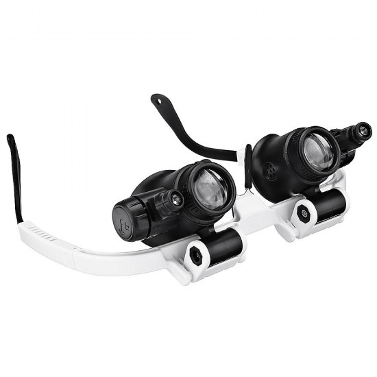 9892H1 8x/15x ABS Head-mounted Magnifier Glasses Magnifying Glass White