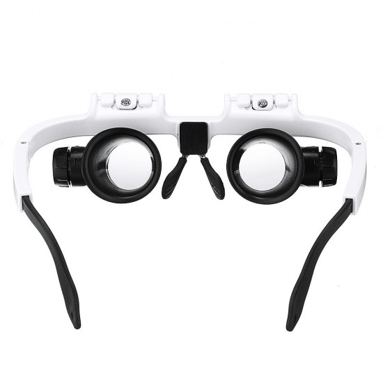 9892H1 8x/15x ABS Head-mounted Magnifier Glasses Magnifying Glass White 9892H1 8x/15x ABS Head-mounted Magnifier Glasses Magnifying Glass White