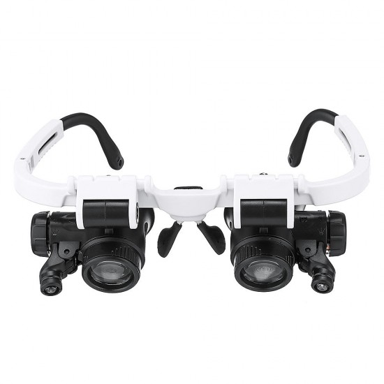 9892H1 8x/15x ABS Head-mounted Magnifier Glasses Magnifying Glass White