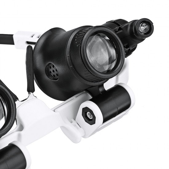 9892H1 8x/15x ABS Head-mounted Magnifier Glasses Magnifying Glass White 9892H1 8x/15x ABS Head-mounted Magnifier Glasses Magnifying Glass White