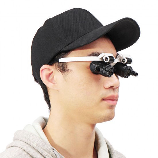 9892H1 8x/15x ABS Head-mounted Magnifier Glasses Magnifying Glass White 9892H1 8x/15x ABS Head-mounted Magnifier Glasses Magnifying Glass White