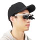 9892H1 8x/15x ABS Head-mounted Magnifier Glasses Magnifying Glass White