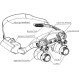 Portable Head Wearing Magnifying Glass 10X 15X 20X 25X LED Double Eye Repair Magnifier Loupe