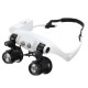 Portable Head Wearing Magnifying Glass 10X 15X 20X 25X LED Double Eye Repair Magnifier Loupe Portable Head Wearing Magnifying Glass 10X 15X 20X 25X LED Double Eye Repair Magnifier Loupe