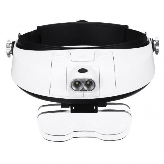 Detachable Headband Magnifier Adjustable Telescope Binocular Tool Supplies w/LED Detachable Headband Magnifier Adjustable Telescope Binocular Tool Supplies w/LED