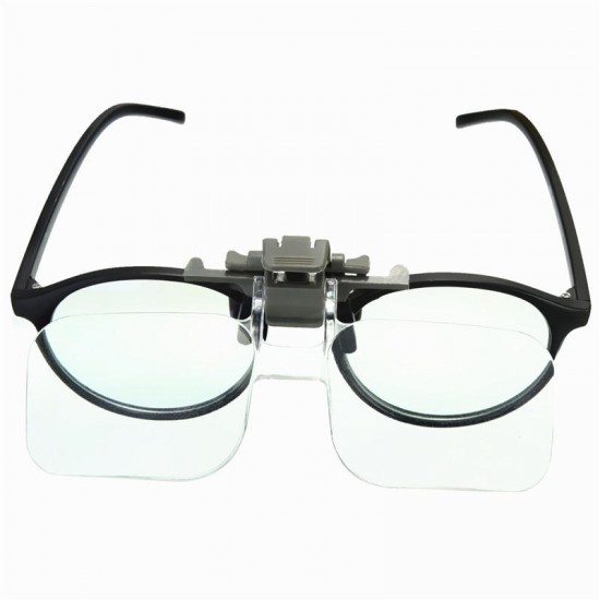 HD Lens Precise Clip On Clear Folding Magnifying Glasses Hands Free Reading Eyeglasses Jewellery Appraisal Watch Repair Tool HD Lens Precise Clip On Clear Folding Magnifying Glasses Hands Free Reading Eyeglasses Jewellery Appraisal Watch Repair Tool