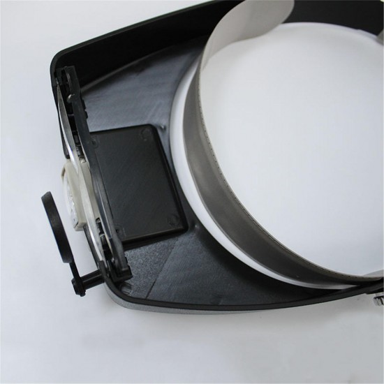 Head Magnifier Jewelry Watches Headset Headband LED Power Light Visor Glasses