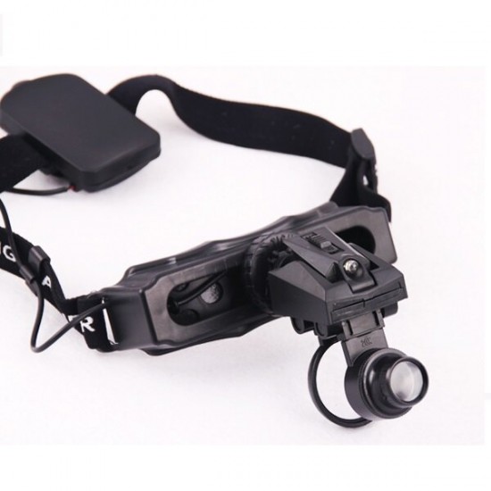 Head Mounted Multifunctional Maintenance Reading Work Magnifier Low Vision Booster with 8 Lenses