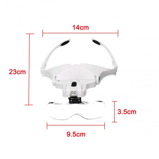 High Definition Head Glasses Magnifier Reading Magnifier With 1/1.5/2/2.5/3.5 Lenses