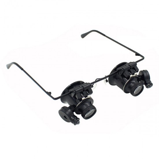 LED 20X Magnifier Magnifying Dual Eye Glasses Loupe Lens Jeweler Watch Repair LED 20X Magnifier Magnifying Dual Eye Glasses Loupe Lens Jeweler Watch Repair