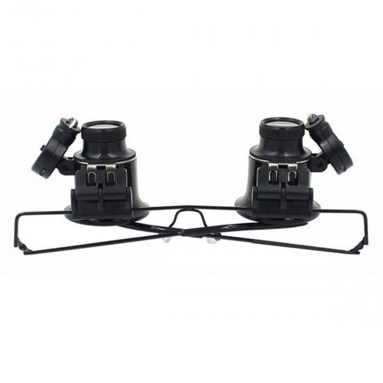 LED 20X Magnifier Magnifying Dual Eye Glasses Loupe Lens Jeweler Watch Repair LED 20X Magnifier Magnifying Dual Eye Glasses Loupe Lens Jeweler Watch Repair