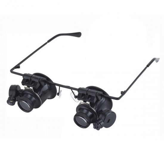 LED 20X Magnifier Magnifying Dual Eye Glasses Loupe Lens Jeweler Watch Repair LED 20X Magnifier Magnifying Dual Eye Glasses Loupe Lens Jeweler Watch Repair